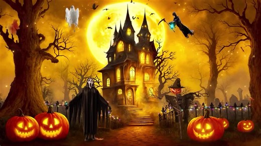 Spooky Halloween Animated Background Loop for Streamers | Haunted House OBS Twitch Vtuber Scene | HD Digital Backdrop - Etsy UK
