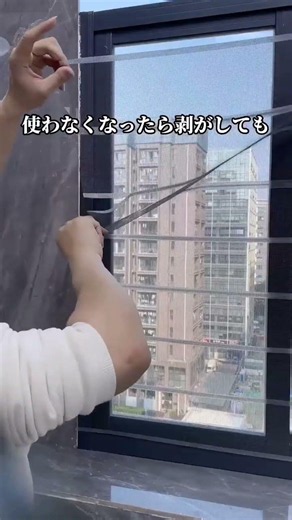 網戸の破れ、交換しなくても大丈夫！補修シールでサッと直して、虫よけ＆節約にも✨#暮らし #DIY #便利グッズ #網戸修理 #東京暮らし