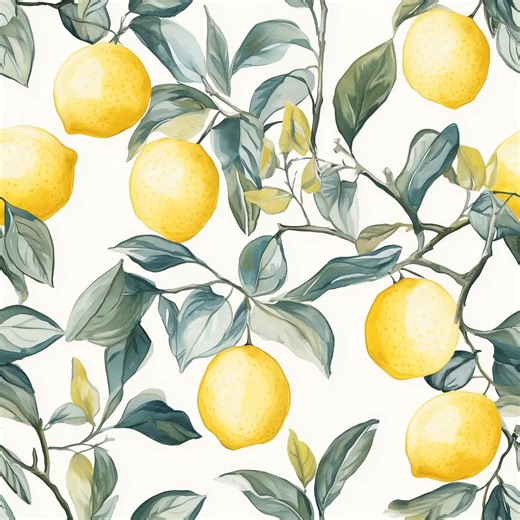 25 Watercolor Lemon Seamless Patterns PNG, Citrus Digital Paper Pack, Summer Kitchen Fruit, Sublimation Scrapbook, Commercial Use - Etsy