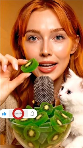 $ASMR$ | Eating🥝GIANT Gummy Kiwi Candy (Extreme Juicy & Sticky Mouth Sounds) No Talking Mukbang