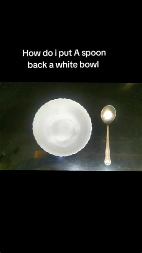 how do I put back spoon in White bowl #bowl #spoon #fyp