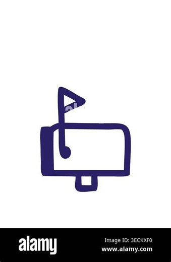 jumping motion animation of mail box symbol icon Stock Video Footage - Alamy
