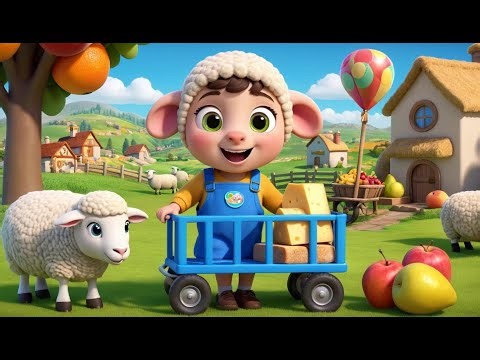 Baa Baa Black Sheep’s Grocery Cart Adventure | Fun Kids Song | Learning Fruits, Colors & Money
