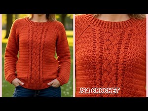 TUTO pull top down torsades "Sangria" au crochet mixte @isa crochet
