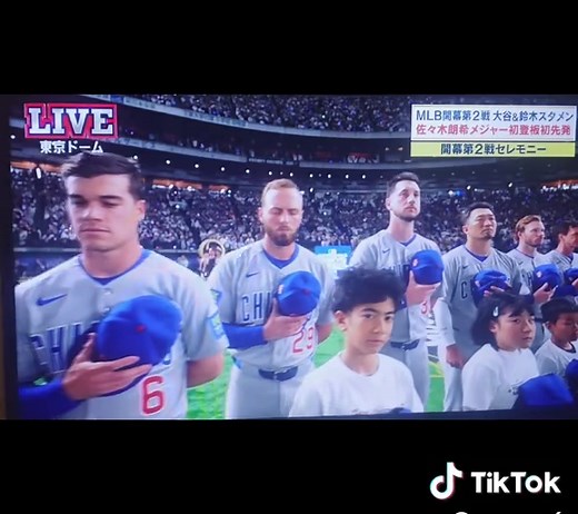 ドジャースVSカブス第2戦のリトグリ国歌斉唱