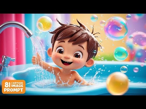 "Splish Splash! 🚿 Catchy Body Wash Song for Kids - Sing Along Nursery Rhymes!"