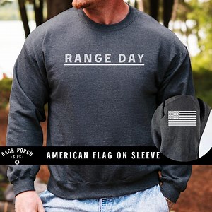 Range Day Vintage Flag Sleeve Sweatshirt Gun Rights Crewneck USA Tactical Pullover for Shooters Patriotic Second Amendment Gift Shirt - Etsy