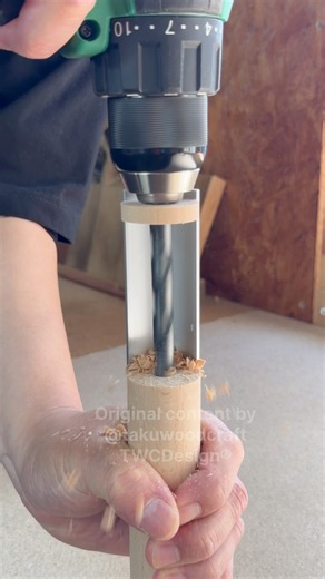 How to Drill a Deep, Straight Hole in a Dowel #shorts #woodworking #diy