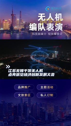 太湖湾无锡低空经济创新发展大会无人机表演