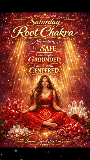 ✨ Saturday Root Chakra Affirmation ✨ Today I awaken my sacred #RootChakra and return to my foundation. I am safe in my body. I am secure in my life. I am supported by the steady rhythm of the earth beneath me. With every breath, I draw in #GroundedEnergy and release fear. With every step, I anchor deeper into #Stability and quiet strength. The red current of life flows through my spine, activating my #EarthEnergy and restoring my power. I trust the ground I walk on. I trust the roof over my head
