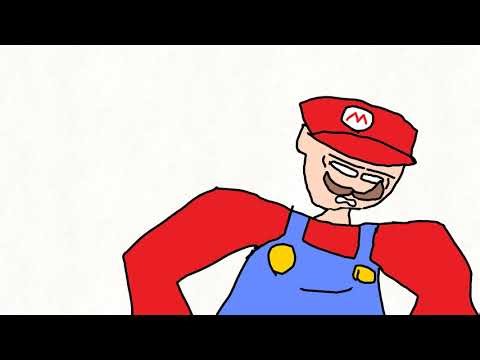 Mario Coughing on a mega mushroom