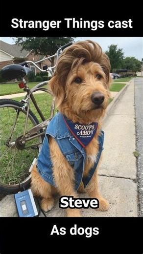 Stranger Things Cast As Dogs #strangerthings #dogs #ai #shorts
