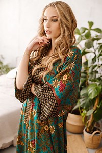 Turquoise Silk Kimono Robe, Plus Size Satin Dressing Gown Woman, Honeymoon Lounge Wear, Luxury Gift for Mother, Wife Girlfriend Mom Sister - Etsy