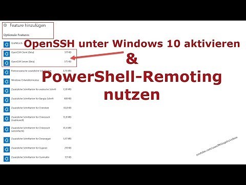 Open SSH unter Windows 10 aktivieren.