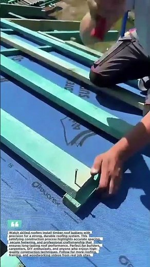 Perfect Roof Batten Installation Guide #Roofing #Construction #Carpentry