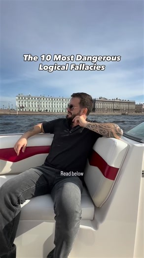 Ray Montana on Instagram: "Logical fallacies are not just debate tricks. They are predictable errors in reasoning that distort judgment, fuel bad decisions, and keep men stuck in false beliefs. Once you see them clearly, manipulation becomes obvious. Here are the 10 you encounter most in real life, dating, business, and power dynamics. 1. Ad Hominem Attacking the person instead of addressing the argument. Used when facts are weak. 2. Straw Man Misrepresenting someone’s position to make it easier