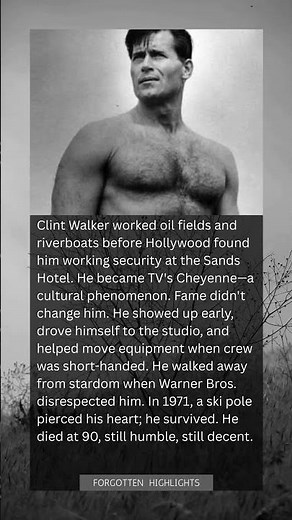 Clint Walker: The 6'6" Cowboy Star Who Helped Move Equipment When Crew Was Short