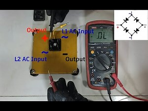 HOW TO CHECK BRIDGE RECTIFIER, HOW IT WORKS. ELECTRONIC COMPONENT TESTING