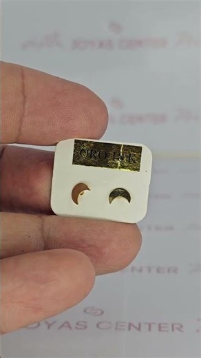 Aros Oro Amarillo 18k Media Luna 2.7x5.8 Mm Y 0.9 Gr C2206