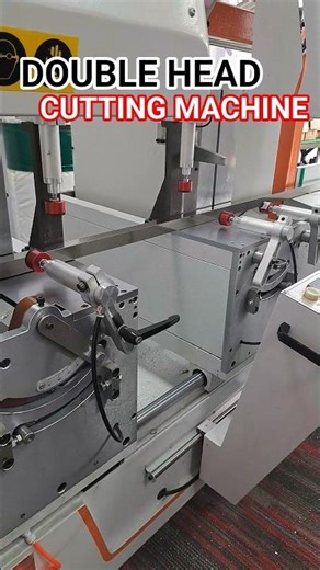 double head automatic aluminium profile cutting machine #machine #metalcutting #profilecutting #diy