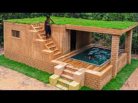 Building A Private Bamboo Swimming Pool With Décor Living Room