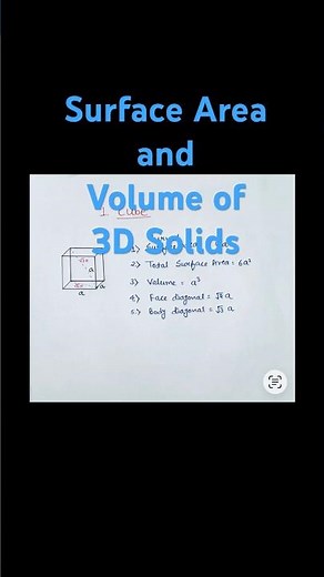 Surface area and Volume of 3D solids| Cube, Cuboid, Cone, Cylinder, Sphere, Hemisphere #maths #exam