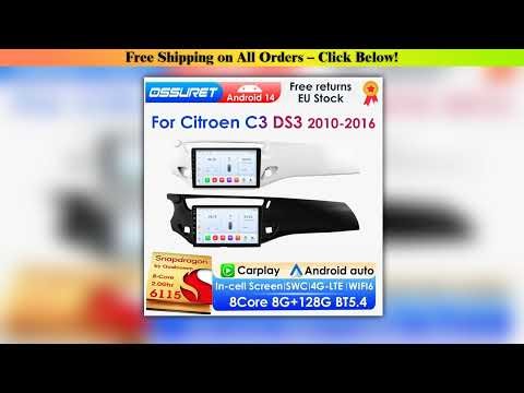 Snapdragon 8Core CarPlay Android Auto Car Radio For Citroen C3 DS3 2010-2016 Intelligent Screen