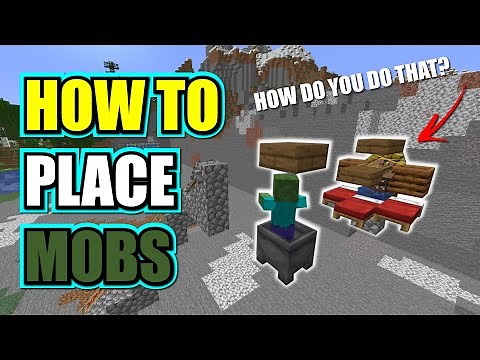 How to EASILY Place MOBS (Villagers or Zombies for builds**)