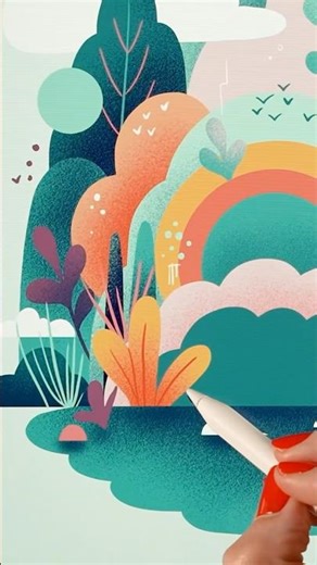 How To Create A Vector Style Illustration In Procreate On The iPad #drawing #procreate