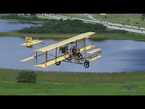 CURTISS PUSHER FLIGHT - Air-to-Air Footage