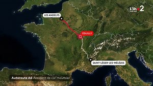 Une adolescente de 15 ans est décédée dans un accident sur l’autoroute A6 à Éguilly. Elle voyageait à bord d'un autocar transportant d'autres enfants en direction d'une colonie de ski. ▶️ #JT13H | Le 20h – France Télévisions