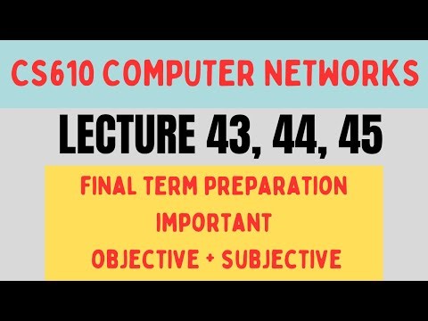CS610 Computer Networks | Lecture 43, 44, 45 | CS610 Final term preparation