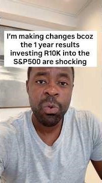 I invested R10000 into the S&P500 a year ago. Here’s the results