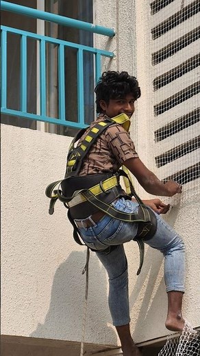 Bird net installation society duct 25mm Garware net