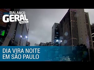 Dia vira noite e temperatura cai em São Paulo