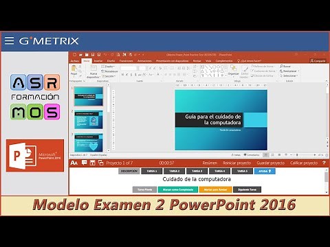 Examen de práctica 2 de Powerpoint 2016 con GMetrix