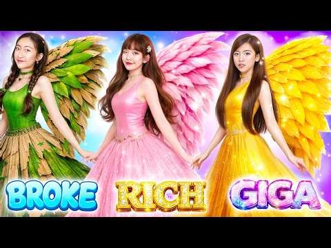 Rich Vs Broke Vs Giga Rich Girl In Fairy Makeover Challenge! Who Will Be The Winner?