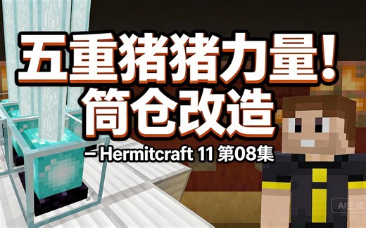 [中配]五重猪猪力量！筒仓改造 - Hermitcraft 11 第08集 - impulseSV