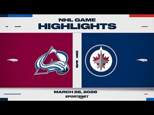 NHL Highlights | Avalanche vs. Jets - March 26, 2026
