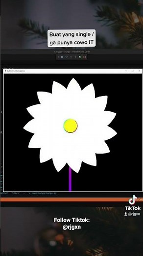 Bikin bunga pake python #coding #python