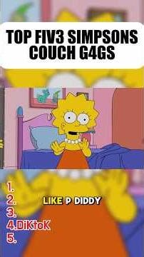 TOP 5 SIMPSONS COUCH GAGS 🛋️🍩 #thesimpsons #shorts