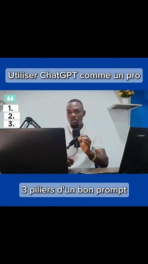 Les trois (3) piliers d'un bon prompt ChatGPT pour maximiser tes résultats 📑 Je te montre tout dans cette vidéo. Le lien de la vidéo complète en commentaire💬 | Her-Best Informatique