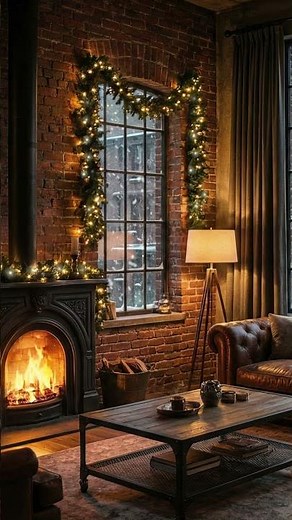 Cozy Fireplace Jazz/ Soft Evening Ambience Relax & Unwind #shorts