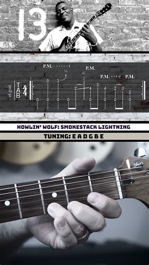 Smokestack Lightning guitar riff by Howlin' Wolf played by Hubert Sumlin with tabs | GuitArmy