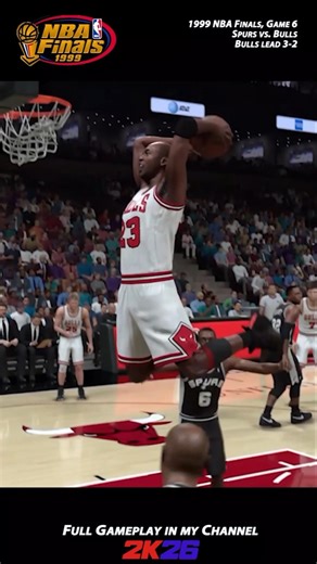 JORDAN HAMMER! It's Game 6. 1999 NBA Finals Bulls vs Spurs. Now playing!