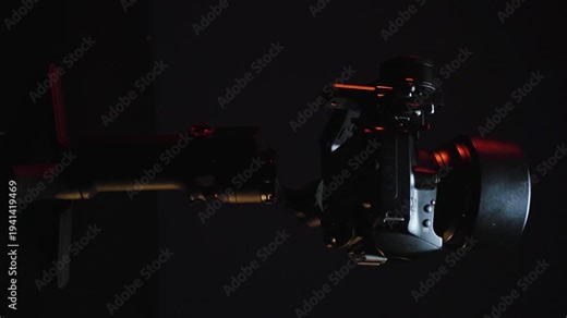 vertical video new electronic gyroscopic stabilizer for small SLR and mirrorless cameras and still cameras controlled via smartphone or joystick