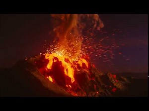 realistic volcano eruption made in blender