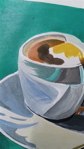 How to Paint a Realistic Coffee Cup | Step by Step