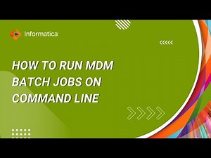 How to Run MDM Batch Jobs on Command Line