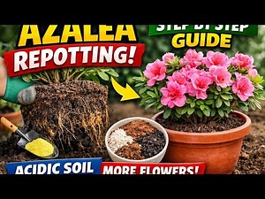 Azalea Plant Repotting Guide | How To Repot Azalea Correctly | Acidic Soil Secret 🌺